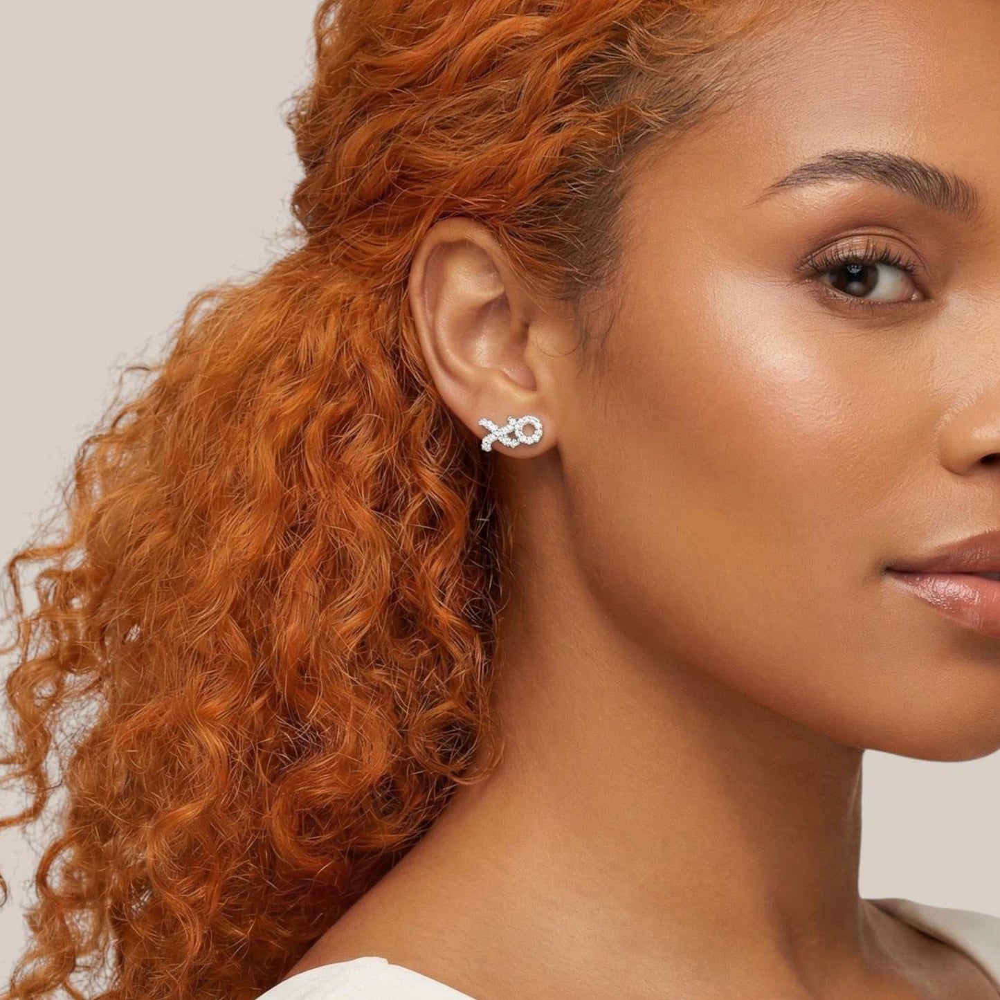 XOXO Natural Diamond Studs in 18KT Gold