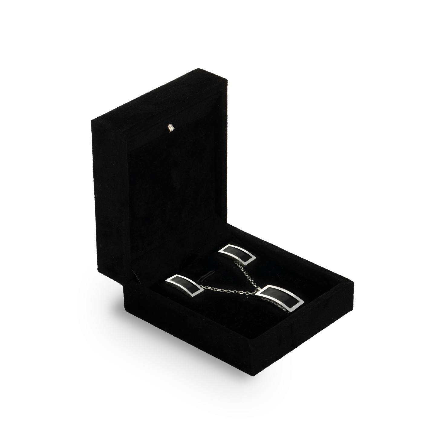 Black Rectangular Hypoallergenic Steel Necklace