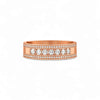 Charming Natural Diamond Wedding Band in 18KT rose gold with round-cut diamonds and slim profile