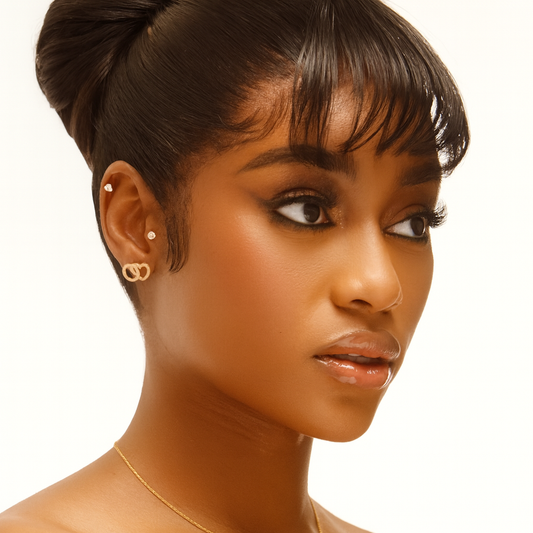 Eternal Love Natural Diamond Earrings in 18K Gold