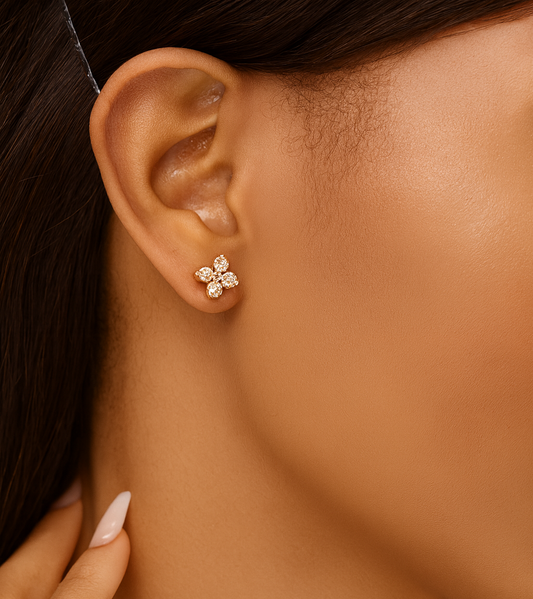 Nora Diamond Studs in 18K Gold