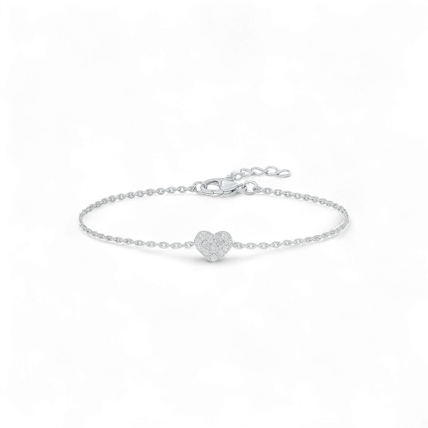 Ava Heart Diamond Bracelet in 18K Gold