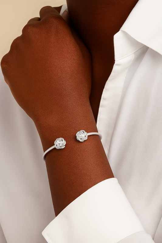 Moonstone Moissanite Bracelet in 925 Sterling Silver