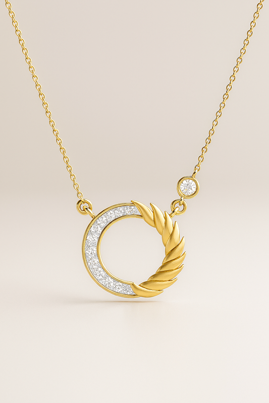 Eternal Grace Natural Diamond Necklace in 18K Gold