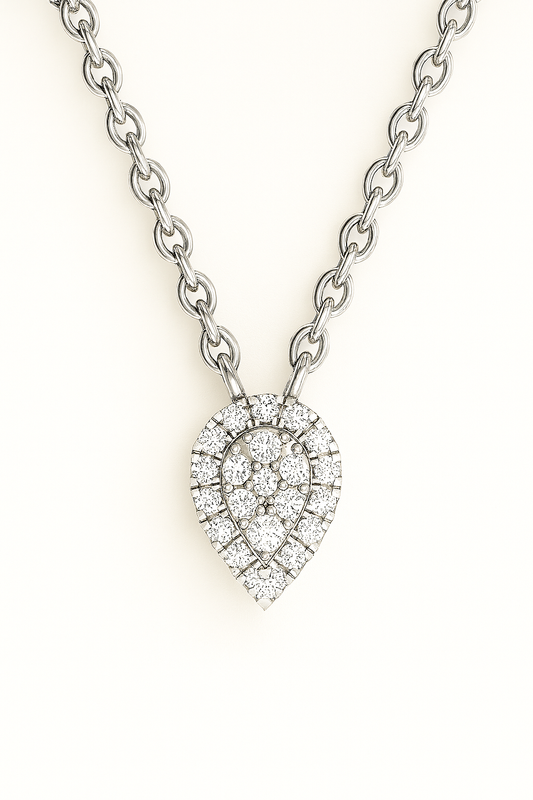 Velar Moissanite Pendant Necklace in 925 Sterling Silver