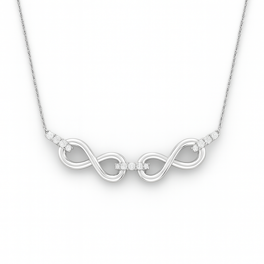 Joan Horizontal Diamond Necklace in 18K Gold