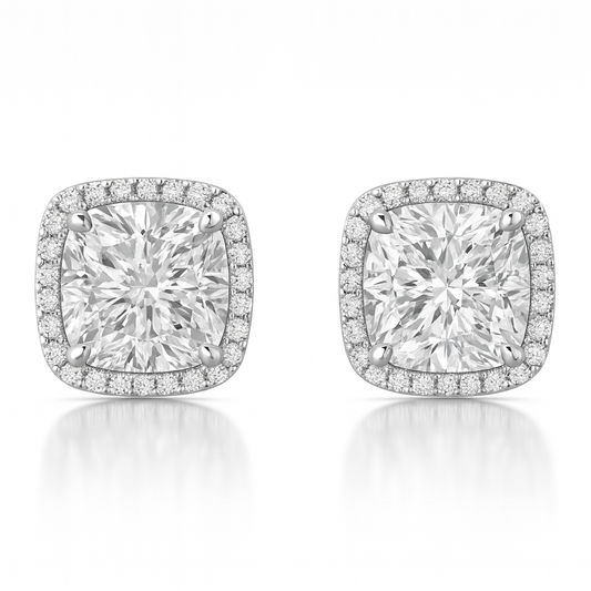 Bijou Moissanite Studs in 925 Sterling Silver