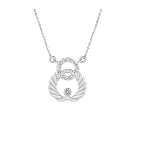 Circle of Triumph Natural Diamond Necklace in 18K Gold