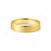 10KT gold ED Band with brushed center and polished edges, elegant wedding ring.