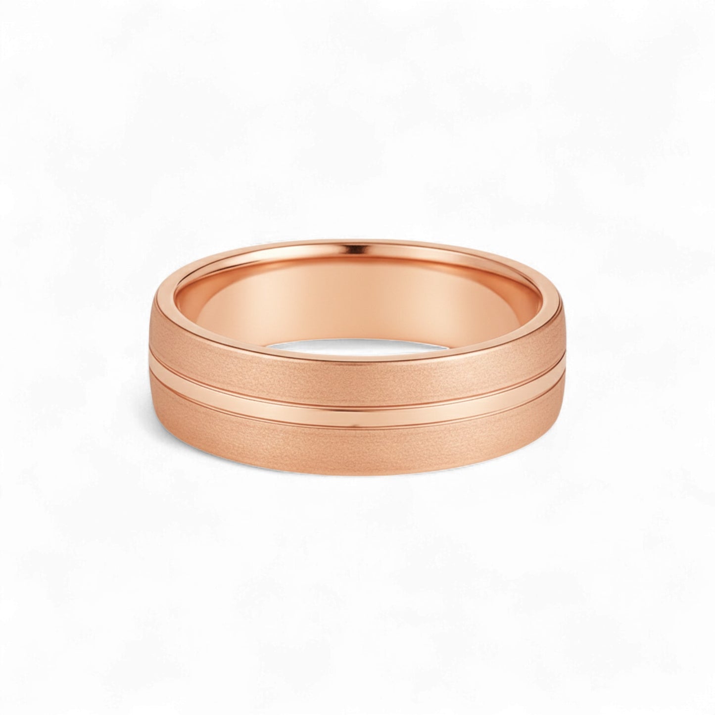 6mm Midline Sandblast Band in 10KT Gold