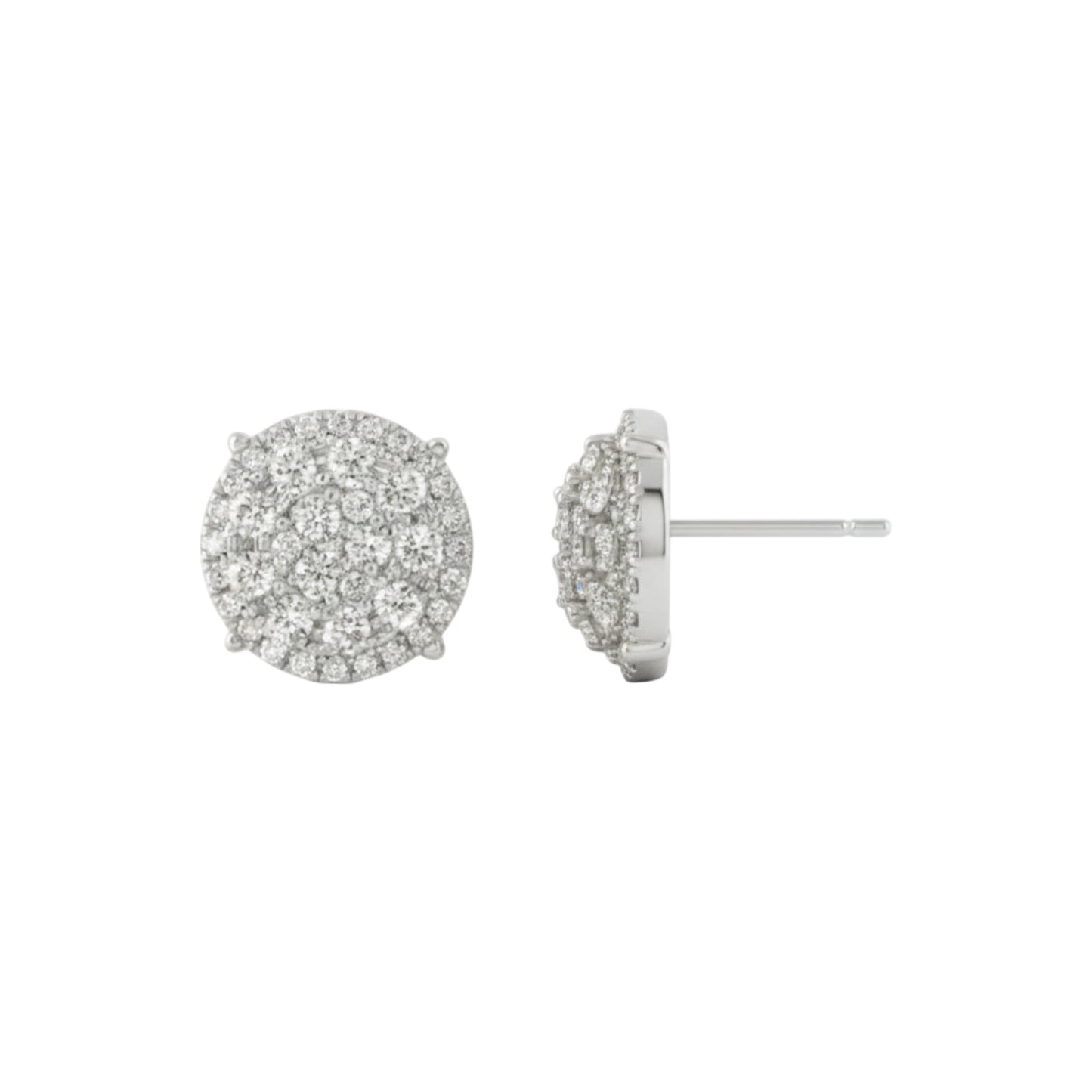 1CT Natural Diamonds Studs in 18KT Gold