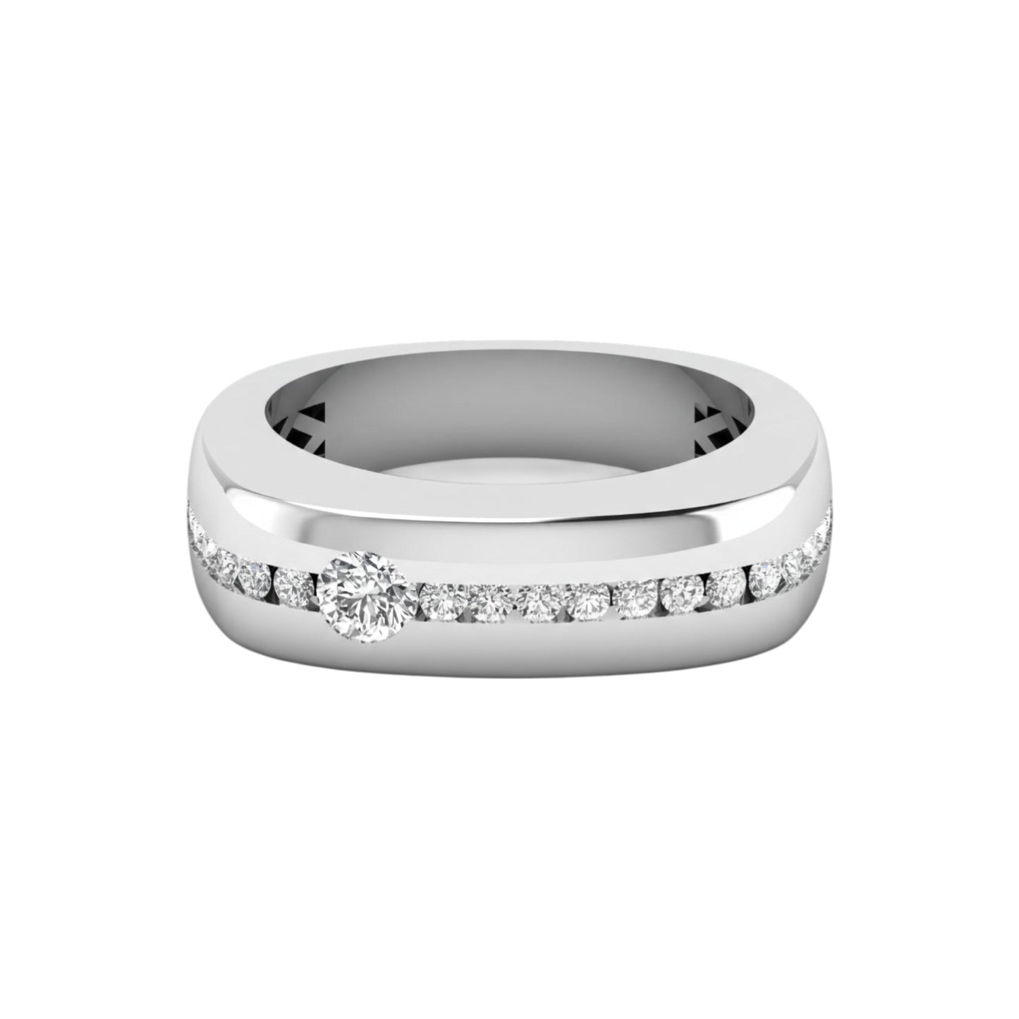 Eros Lab Grown Diamond Band in Platinum
