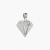 Prism natural diamond pendant in 18KT gold with geometric design and sparkling diamonds