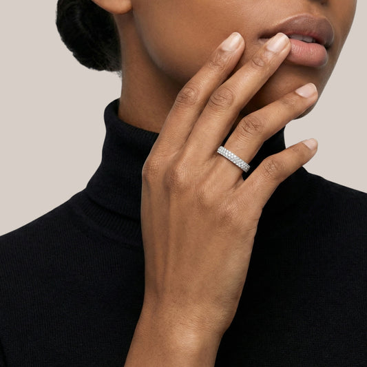 Amina Diamond Band in 18KT Gold