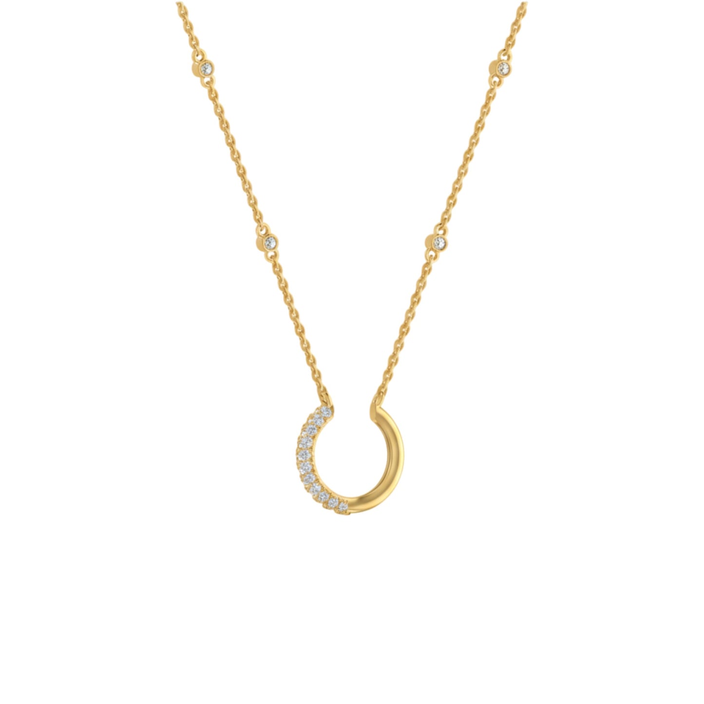 Nadine Natural Diamond Necklace 18KT Gold
