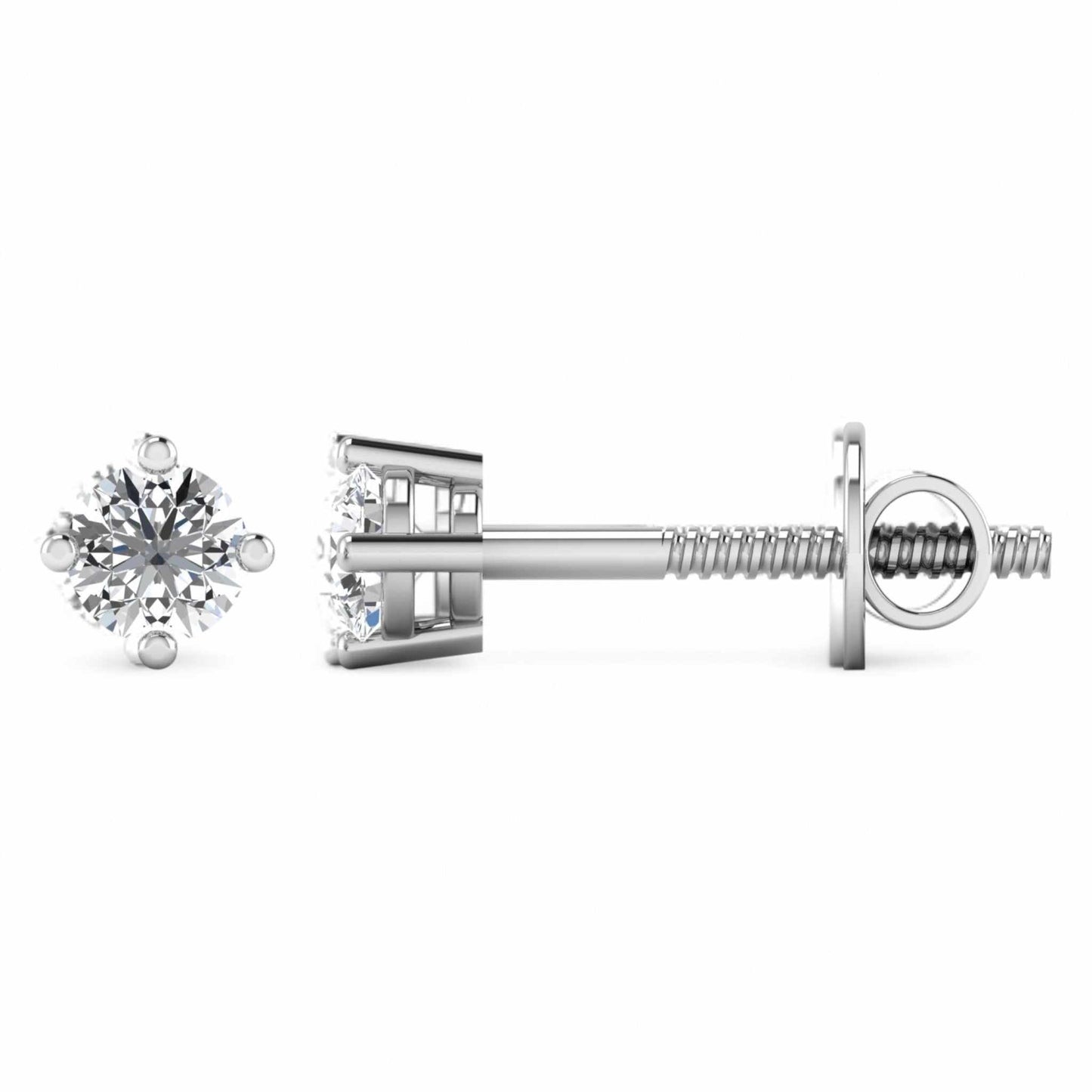 2MM Natural Diamond Studs in 18KT Gold