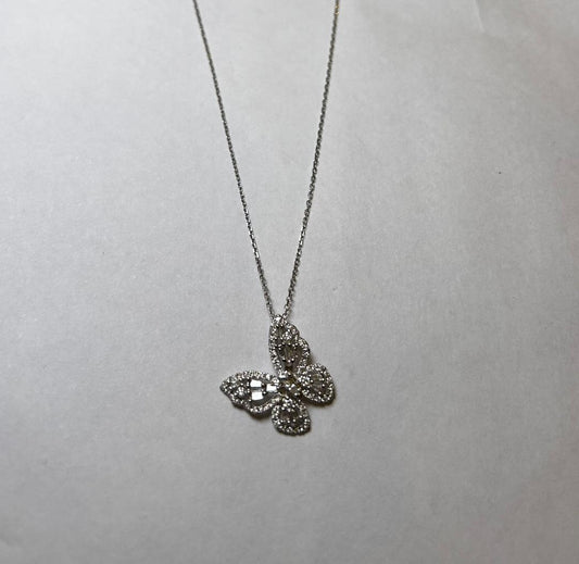 Jane Butterfly Diamond Necklace in 18K Gold