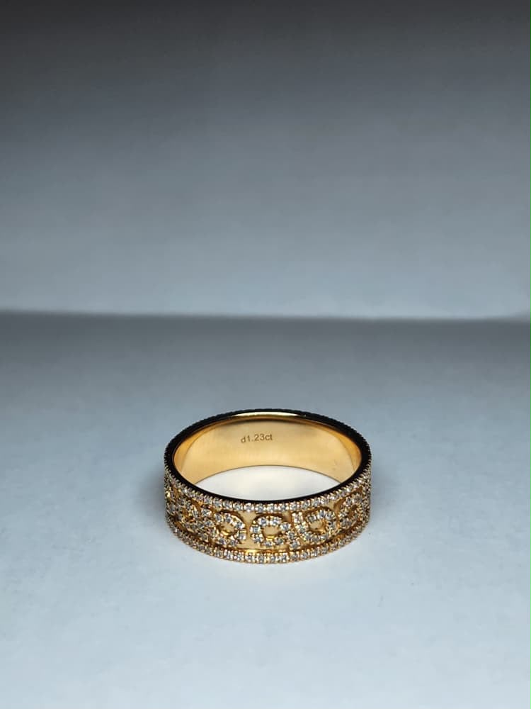 6MM Infinie Natural Diamond Band in 18K Gold