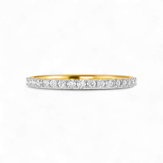 1.5MM Pave Diamond Band in 10K Gold