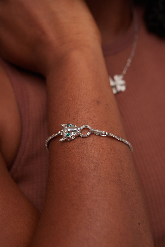 Eternal Panther Head Diamond Bracelet in 18K Gold