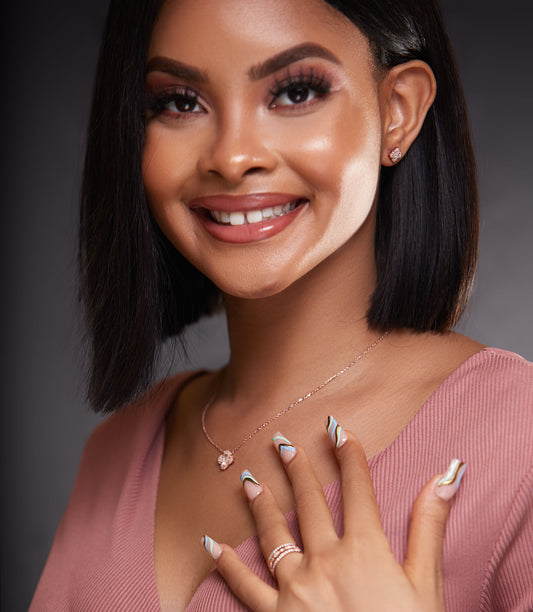 Baguette Clover Diamond Studs in 18K Gold
