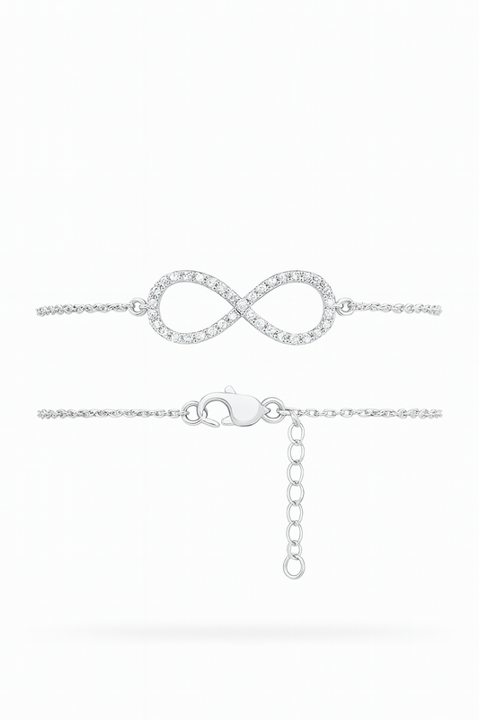 Infinity Natural Diamond Bracelet in 18K Gold