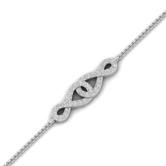 Interlock Infinie Diamond Bracelet in 18K Gold
