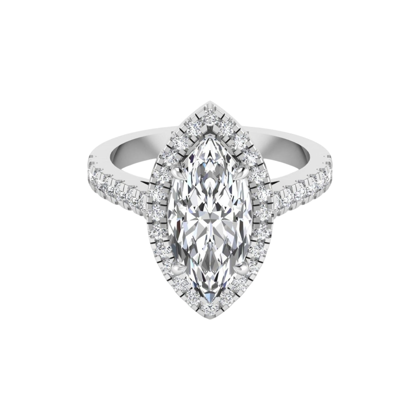 Jackie Marquise Cut Moissanite in 925 Sterling Silver