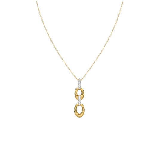Joan Vertical Diamond Necklace in 18KT Gold