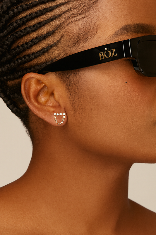 Labrinth Drop Diamond Earrings in 18K Gold