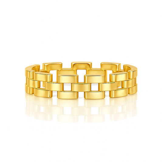 BOZ Link Band in 18K Gold