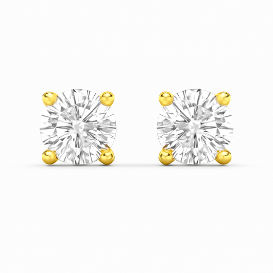 2.5MM Natural Diamond Studs in 18K Gold
