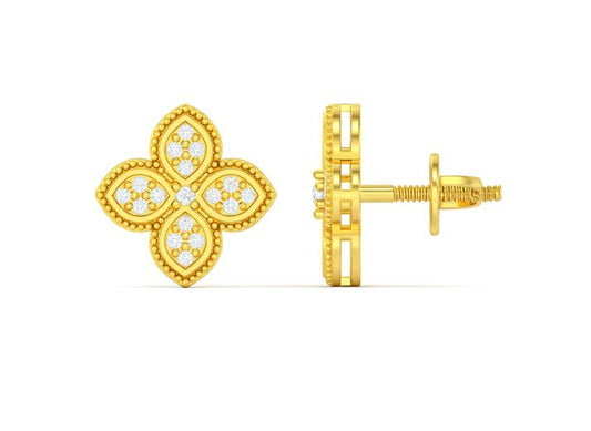 Nora Diamond Studs in 18K Gold