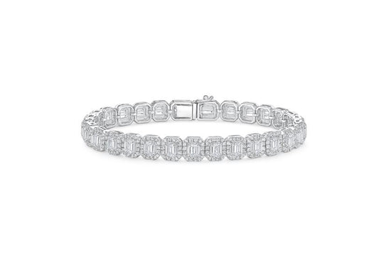 Ola Iced Out Moissanite Tennis Bracelet in 925 Sterling Silver