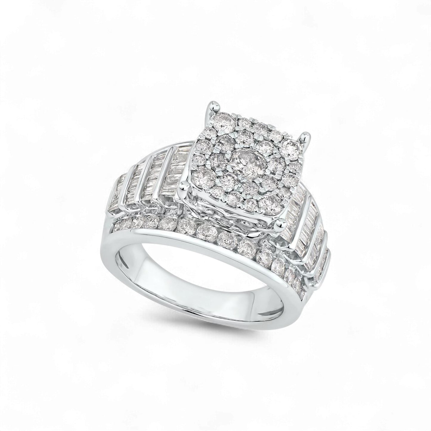 Tobo CZ Engagement Ring in 925 Sterling Silver
