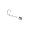 Natural black diamond nose pin in 18KT gold with VVS F-G certified diamond