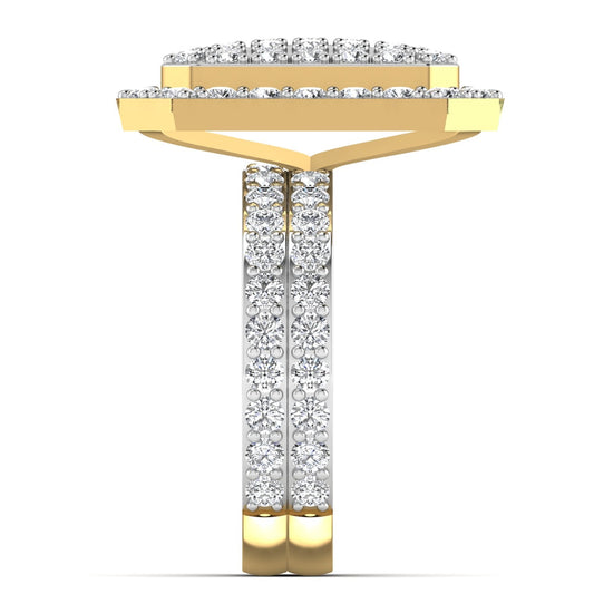 Jamila Natural Diamond Bride Set in 18K Gold