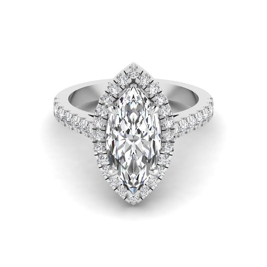 Jackie Marquise Cut Moissanite in 925 Sterling Silver
