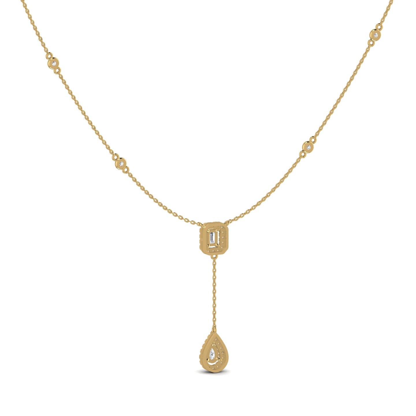Constance 1.5mm Drop Diamond Necklace in 18K Gold
