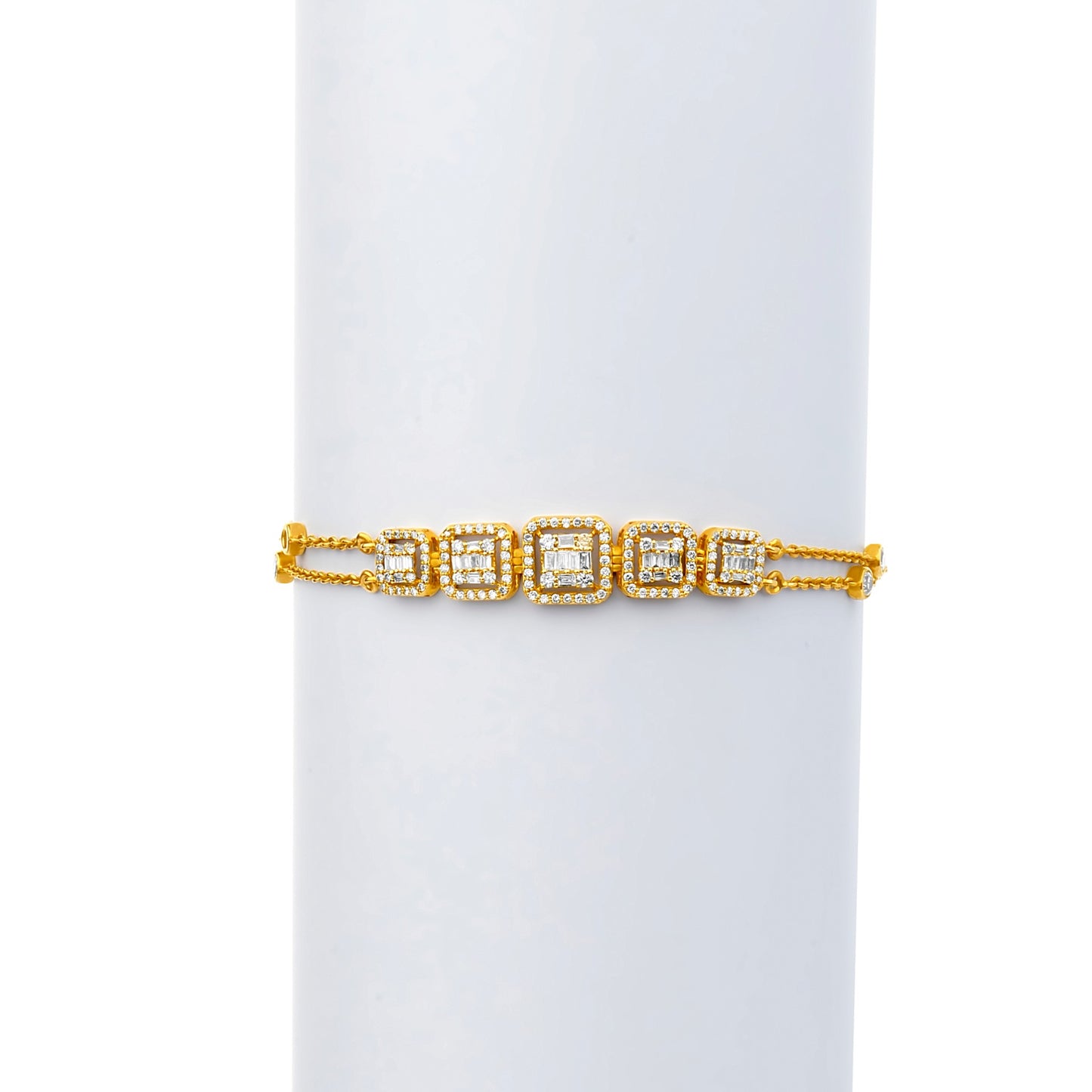Paris Natural Diamond Tennis Bracelet in 18KT Gold