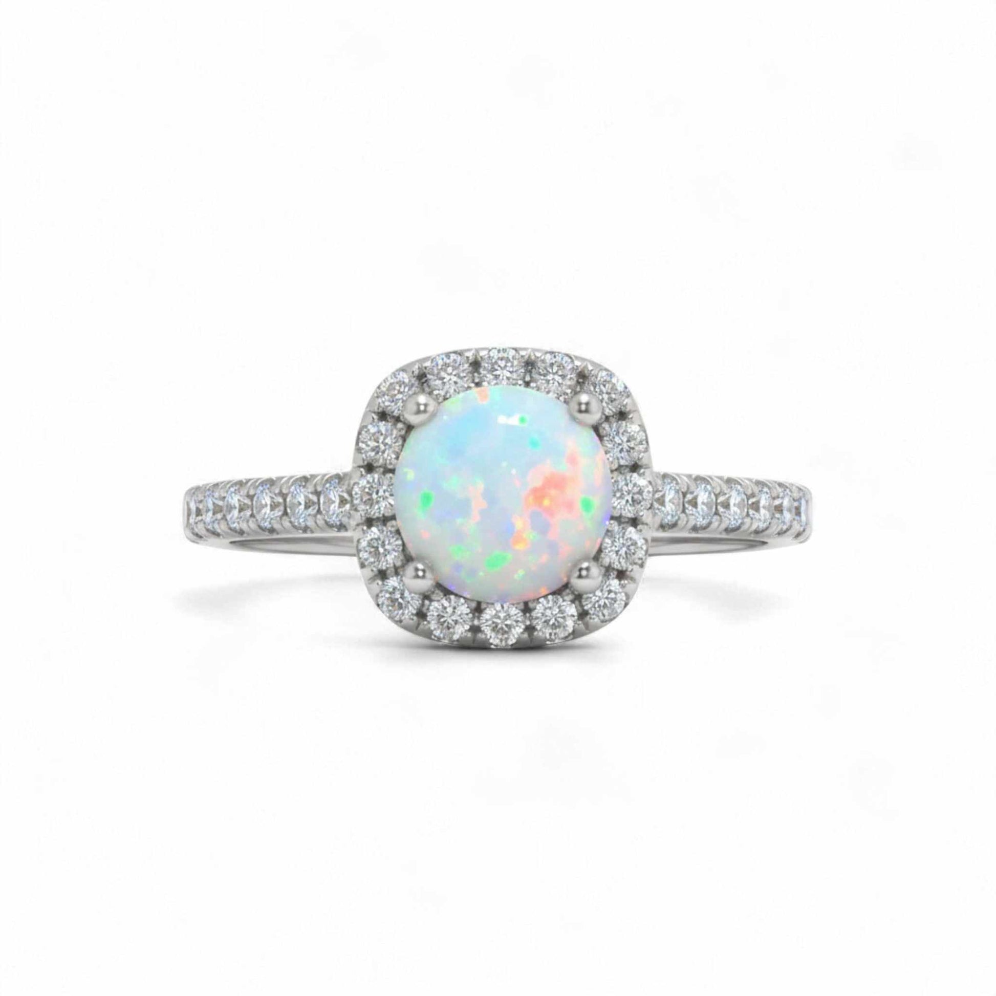 Topaz CZ Engagement ring with vibrant topaz cubic zirconia center and 925 sterling silver band adorned with clear CZ accents