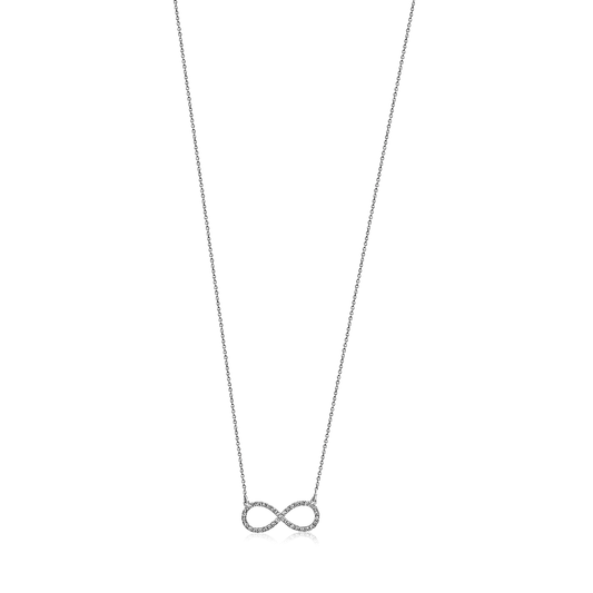 Infinity Diamond Necklace in 18K Gold