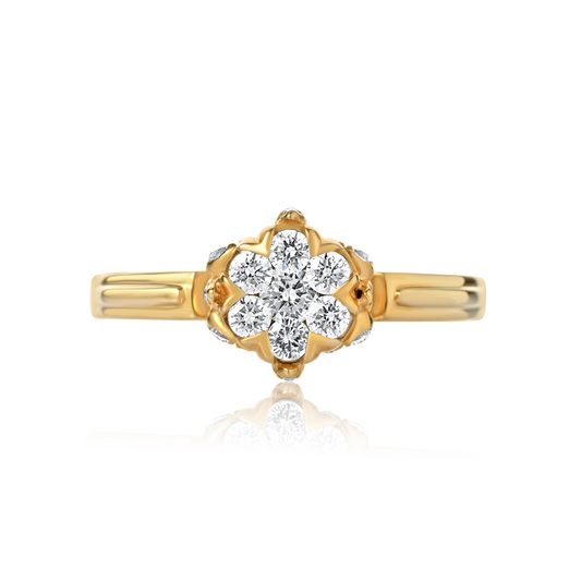 Queeneth Diamond Engagement Ring in 18K Gold