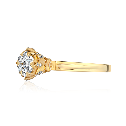 Queeneth Diamond Engagement Ring in 18K Gold