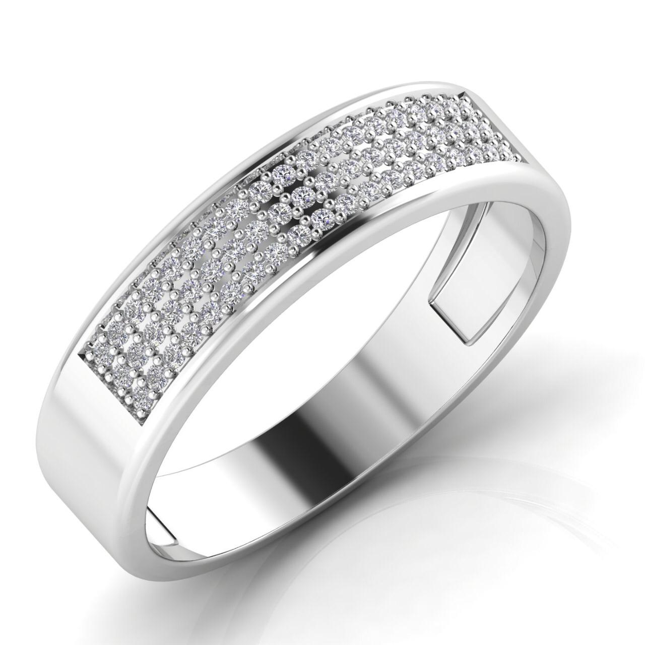 Nnamdi Pave Natural Diamond Band in 10K Gold