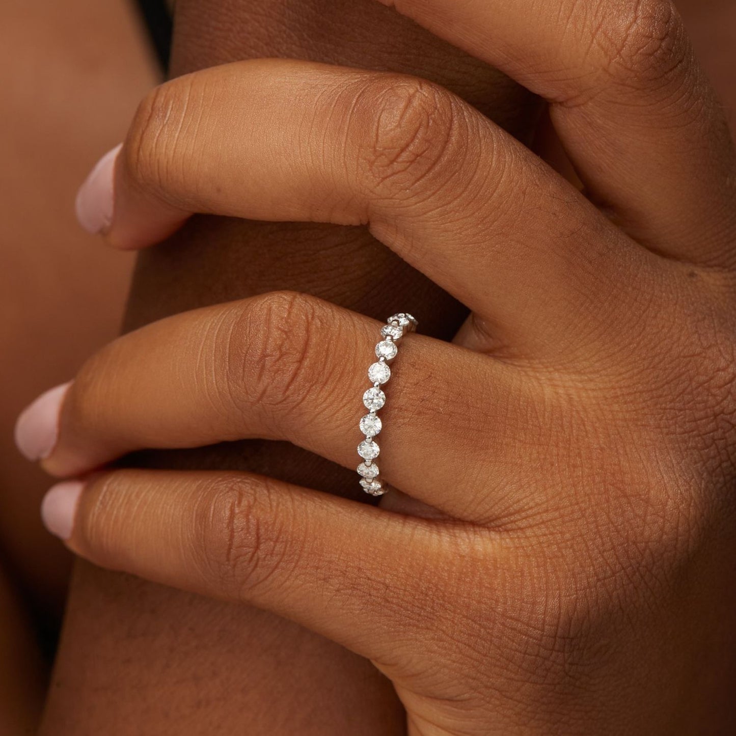 Celine Eternity CZ Band in 925 Sterling Silver