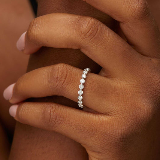 Celine Eternity CZ Band in 925 Sterling Silver