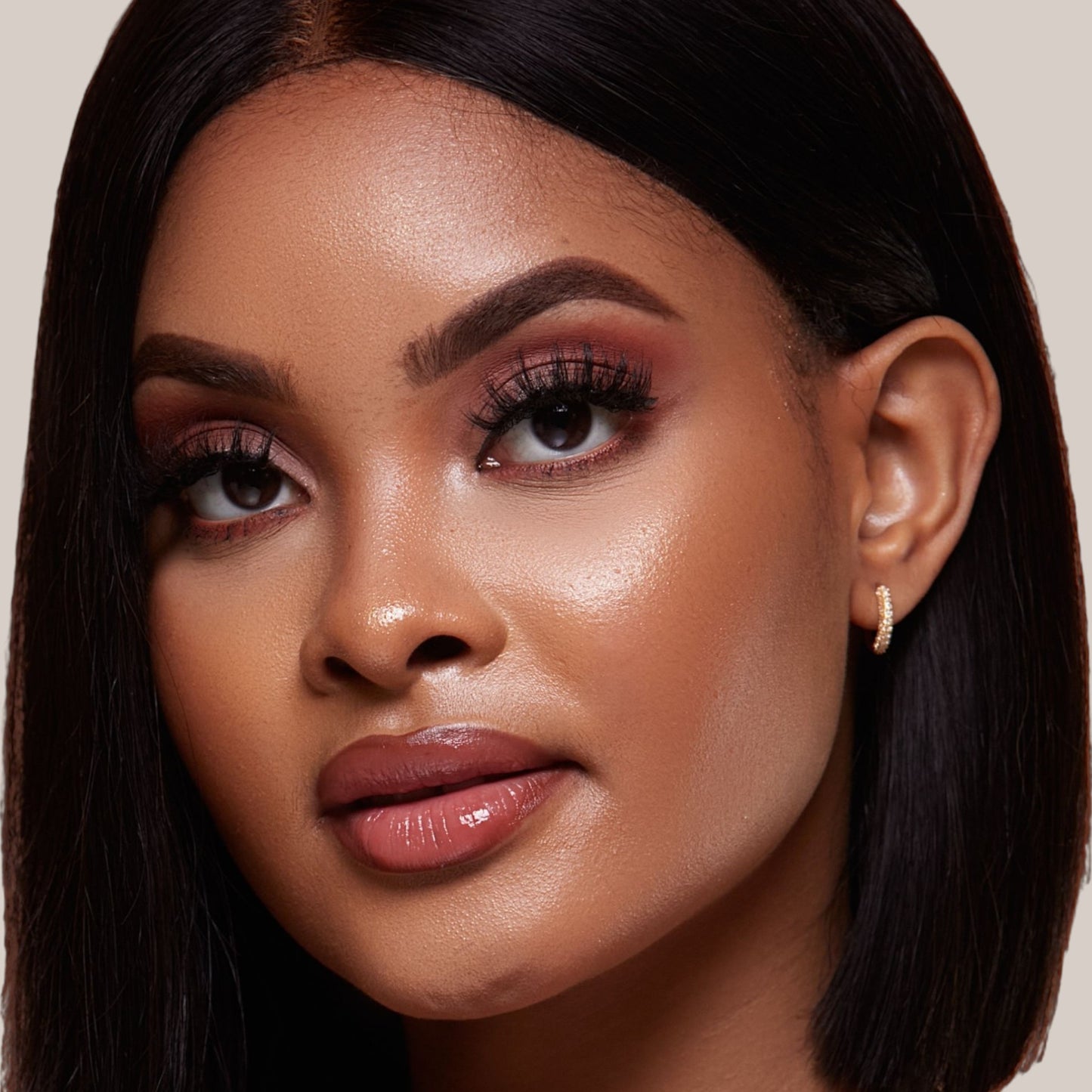 Nadine Diamond Hoop Earrings in 18KT Gold