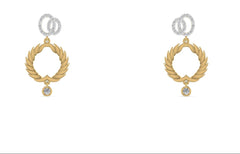 Laurel Harmony Natural Diamond Earrings in 18K Gold