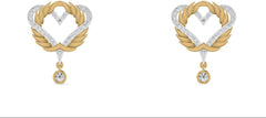 Golden Embrace Natural Diamond Earrings in 18K Gold